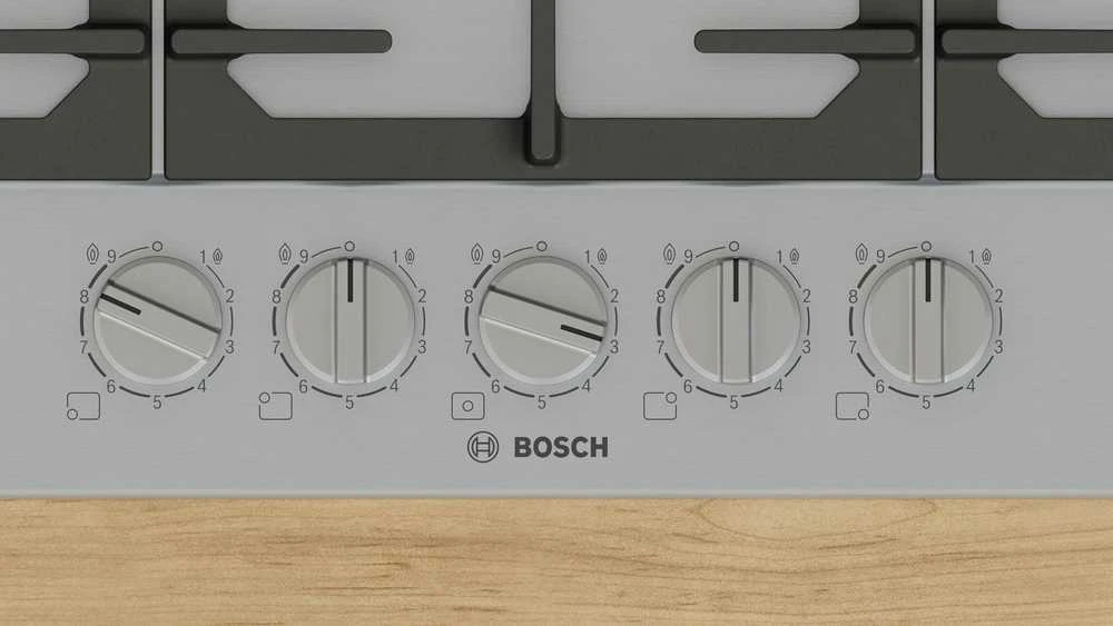 Kaitlentė Bosch Serie 6 PCQ7A5I90 hob Nerūdijantis plienas Built-in 75 cm Gas 5 zone(s)