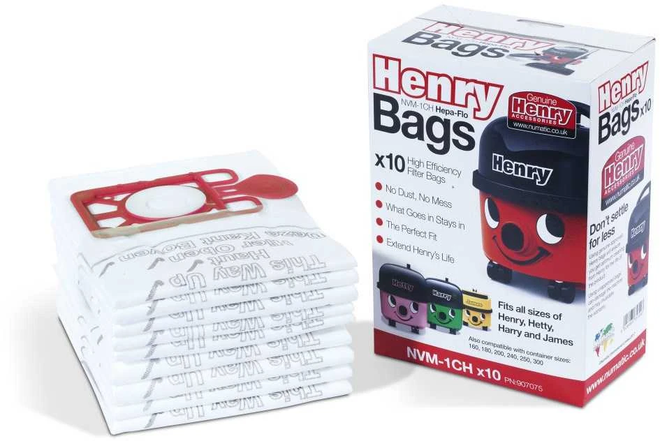 Dulkių maišeliai Numatic HEPA-FLO NVM1CH 10vnt. Henry/James siurbliams