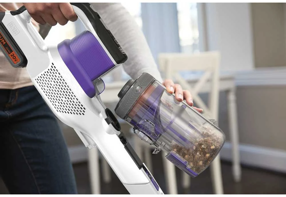 Black & Decker Juodas & Decker BHFEV1825CP lazdinis dulkių siurblys/elektrinė šluota 2 viename lazdinis dulkių siurblys Baterija Dry Bemaišis Baltas 2.5 Ah