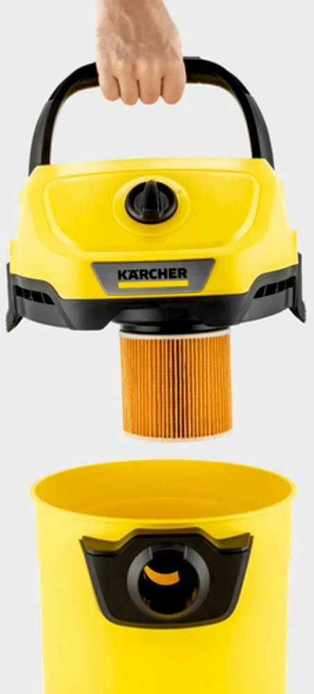 Universal hoover KARCHER WD 3 V-17/4/35 + nozzles 17 l 1000 W (1.628-124.0) Juodas, Geltona