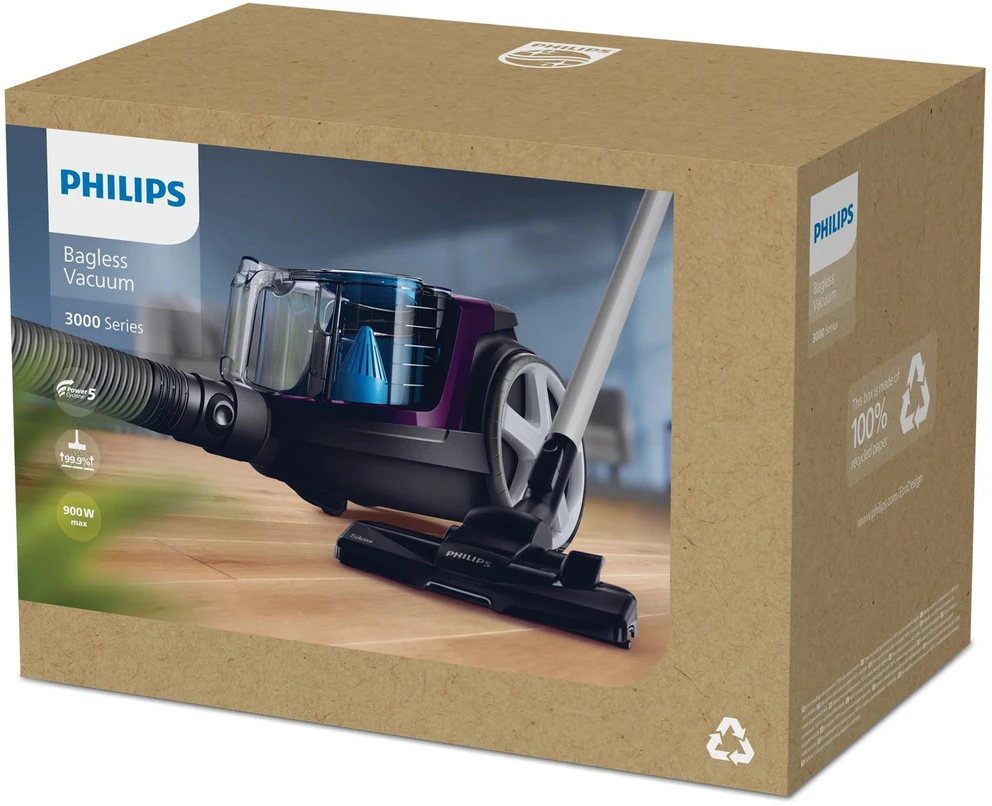Dulkių siurblys Philips PowerPro Compact FC9333/09, Violetinės spalvos