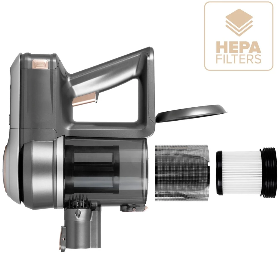 Dulkių siurblys Siurblys - ELDOM OB210 22.2V 150W HEPA Be maišelio Sidabrinė