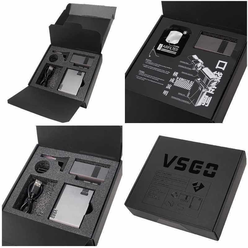 Dulkių Siurblys - VSGO V-EB012E-S1 3-grečių Elektrinis Pučiamasis USB-C 1200mAh Baterija