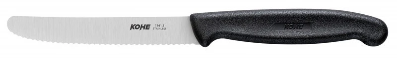 KOHE serrated peilis, 104 mm, juodas