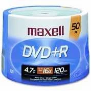 DVD Diskai - Maxell DVD+R 4.7GB 16x Ritinėlis 50 vnt.