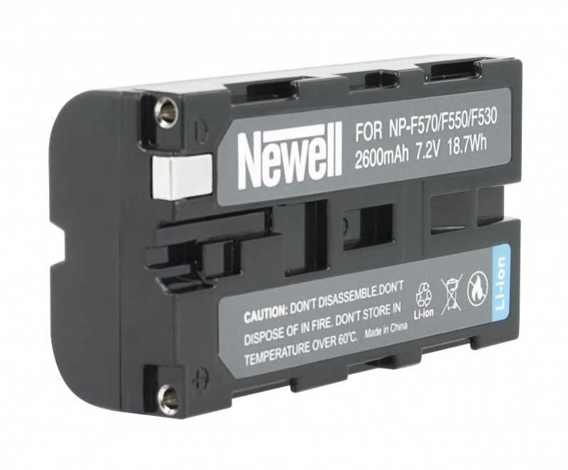 Dviejų kanalų įkroviklio ir dviejų NP-F570 baterijį Newell DL-USB-C rinkinys skirtas Sony