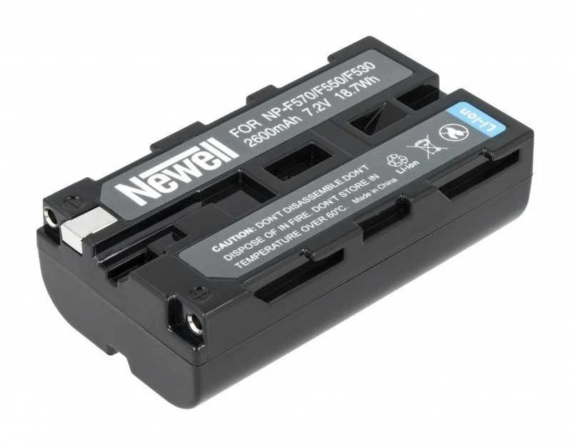 Dviejų kanalų įkroviklio ir dviejų NP-F570 baterijį Newell DL-USB-C rinkinys skirtas Sony