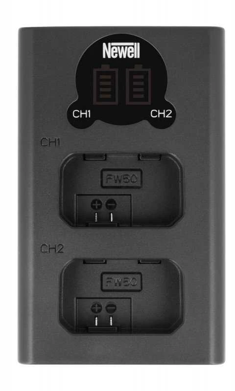 Dviejų kanalų įkroviklio ir NP-FW50 baterijos Newell DL-USB-C rinkinys skirta Sony