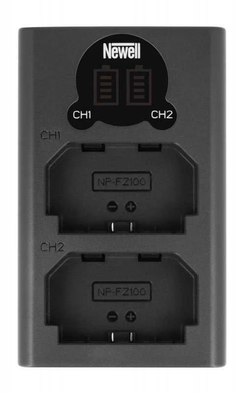 Dviejų kanalų įkroviklio rinkinys ir NP-FZ100 baterija Newell DL-USB-C, skirta Sony