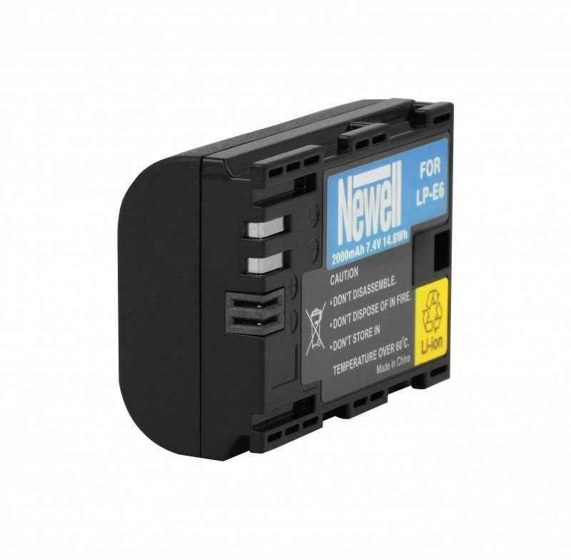 Dviejų kanalų įkroviklis ir LP-E6 baterijos komplektas Newell DL-USB-C skirtas Canon