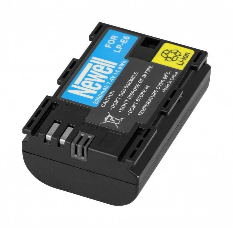 Dviejų kanalų įkroviklis ir LP-E6 baterijos komplektas Newell DL-USB-C skirtas Canon