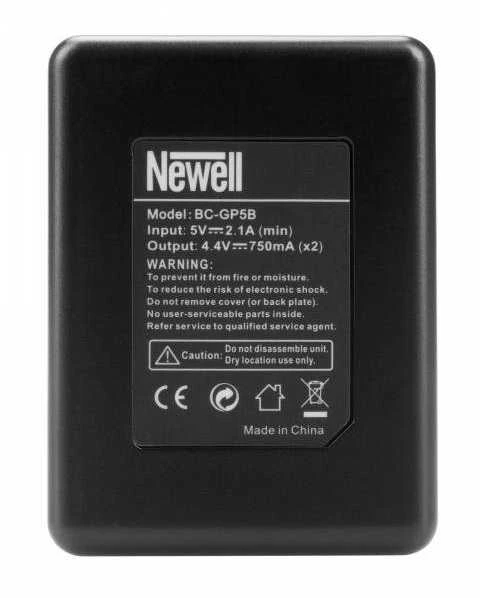 Dviejų kanalų įkroviklis Newell SDC-USB skirtas AABAT-001 baterijoms