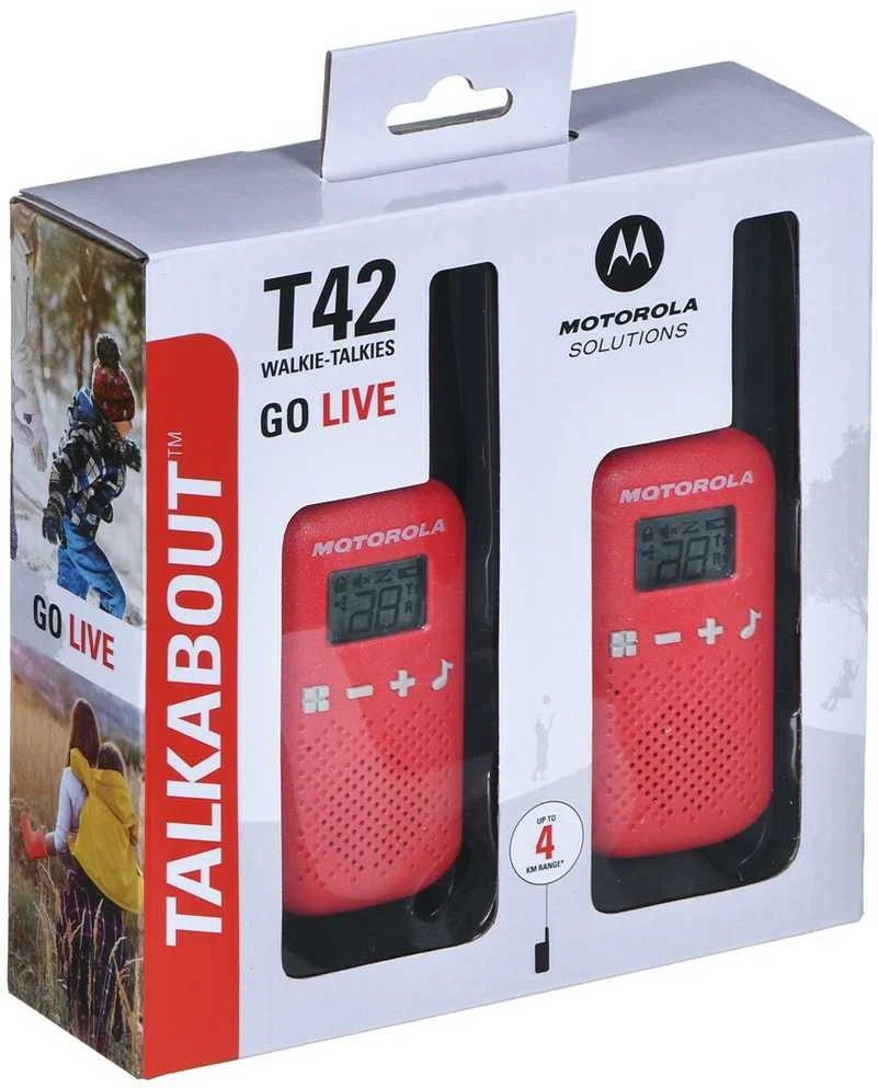 Radijo stotelės - racijos MOTOROLA Talkabout T42 Raudona 2 vnt.