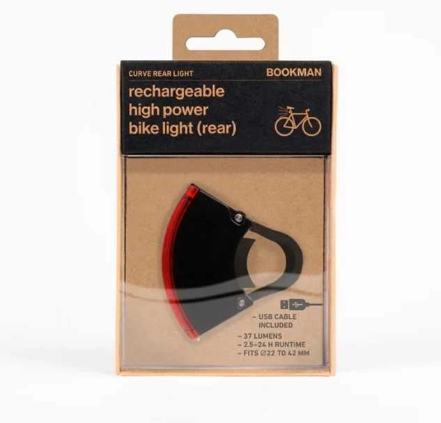 BOOKMAN Curve Rear bicycle light Juodas, Raudona