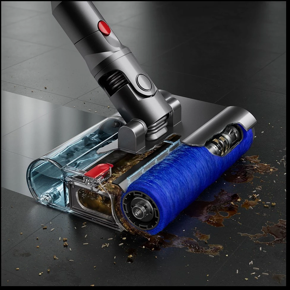 Dyson V10 Submarine 2-in-1 Laidinė Dulkių Siurblys Baterijomis Sausas & Šlapias Be Maišelio 0.76 L Varis, Pilkas
