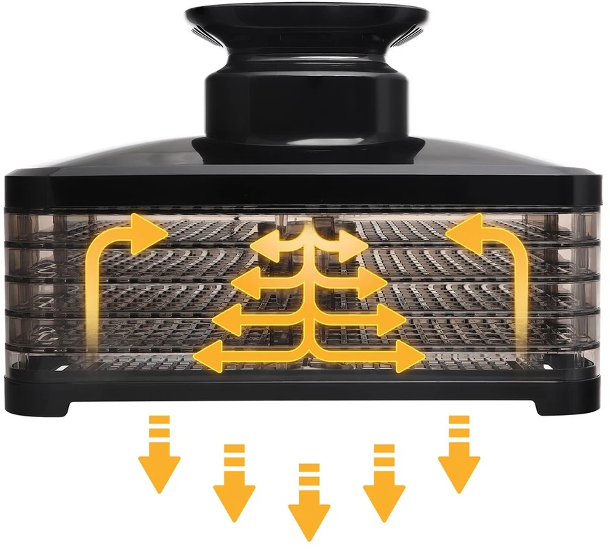 ELDOM SG520 FOOD DEHYDRATOR 400 W Juodas