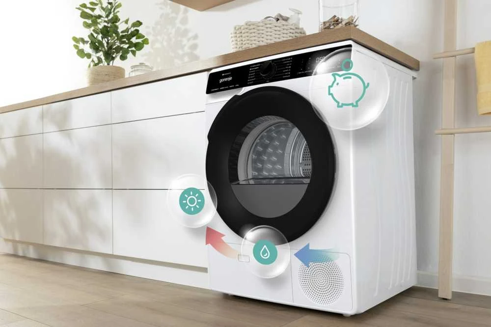 Džiovyklė Gorenje DPNA92WIFI tumble dryer Freestanding Front-load 9kg A++ Juodas, Baltas
