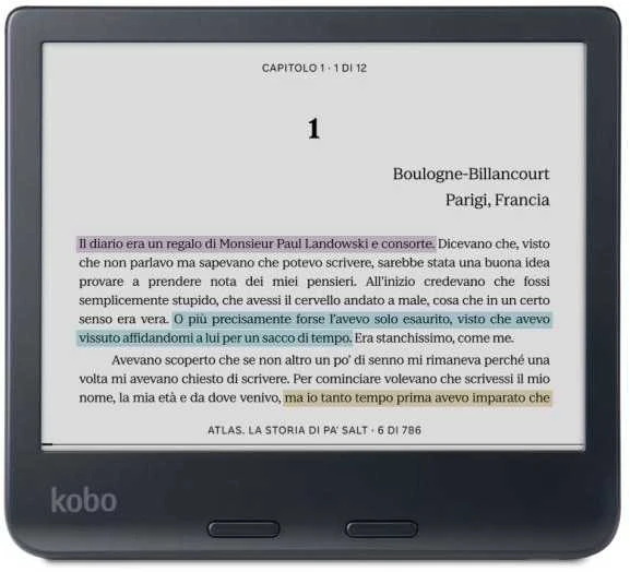 E-knygų Skaityklė - Kobo Libra Colour 7" 300 PPI, 32GB, Atsparumas Vandeniui, Juoda