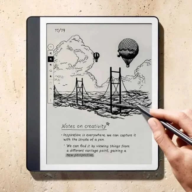 „Amazon Kindle Scribe“ el. knygų skaitytuvas, 10,2 colio, 16 GB, „Wi-Fi“ + įkroviklis, 20 W, Pilkas