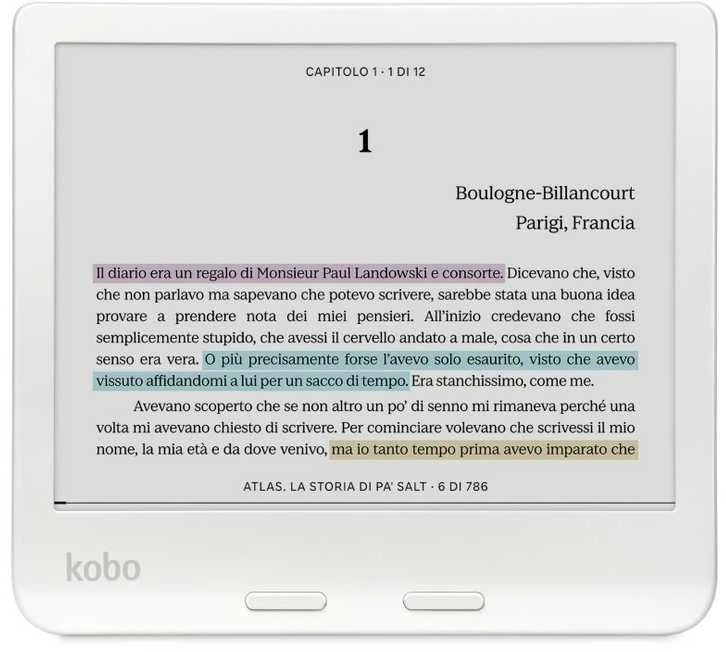 El. Knygų Skaityklė - Rakuten Kobo Libra Colour 32 GB Wi-Fi Baltas