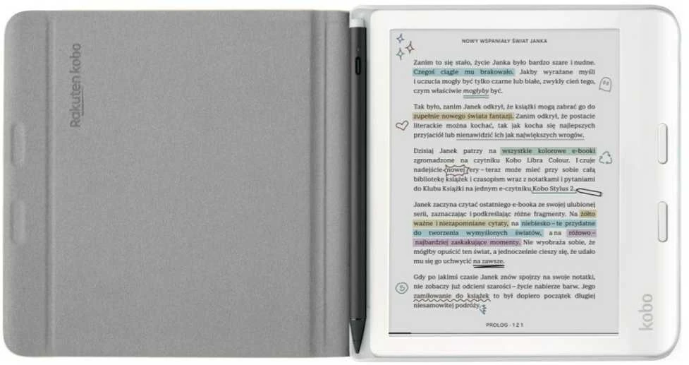E-knygų Skaitytuvo Dėklas - Kobo Libra Smėlio Spalvos