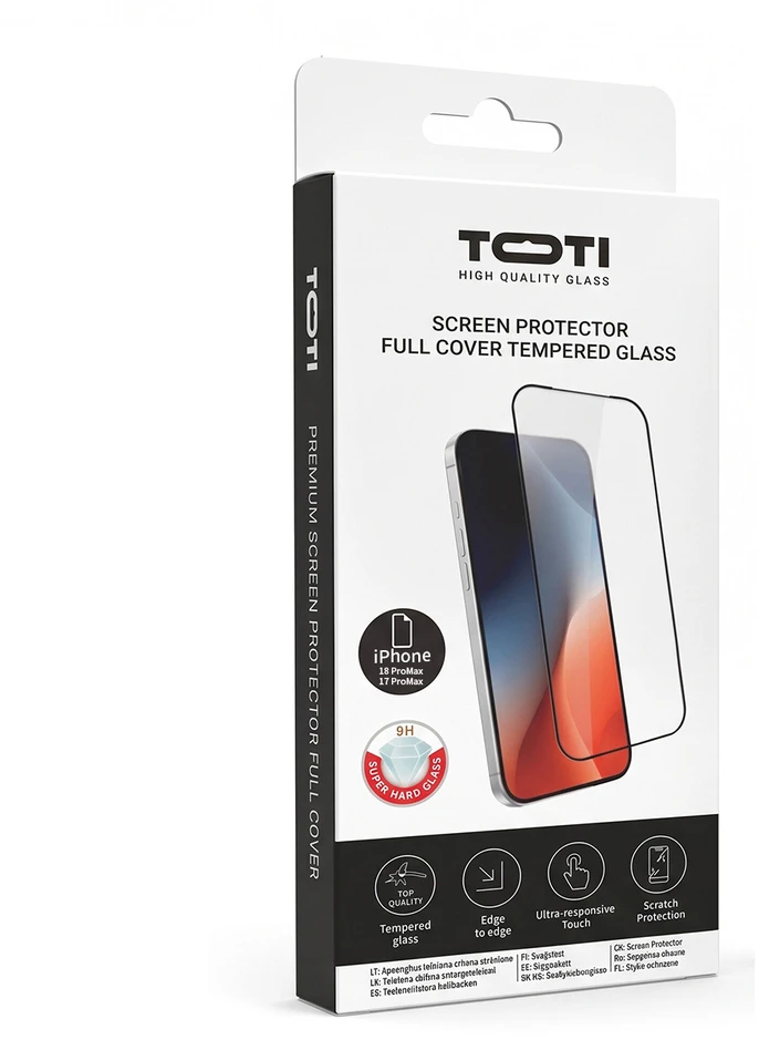 Ekrano apsauga - Toti Premium iPhone 18 Pro Max / 17 Pro Max Skaidri