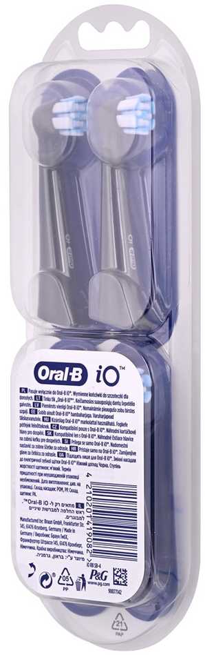 Dantų šepetėlis Braun SB-4 Oral-B iO Gentle Care Juodas keičiamos dantų šepetėlio galvutės 4 vnt.
