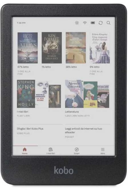 El. Knygų Skaityklė - Kobo Clara Colour 6" E Ink Kaleido 3 16GB Atsparus Vandeniui Juodas