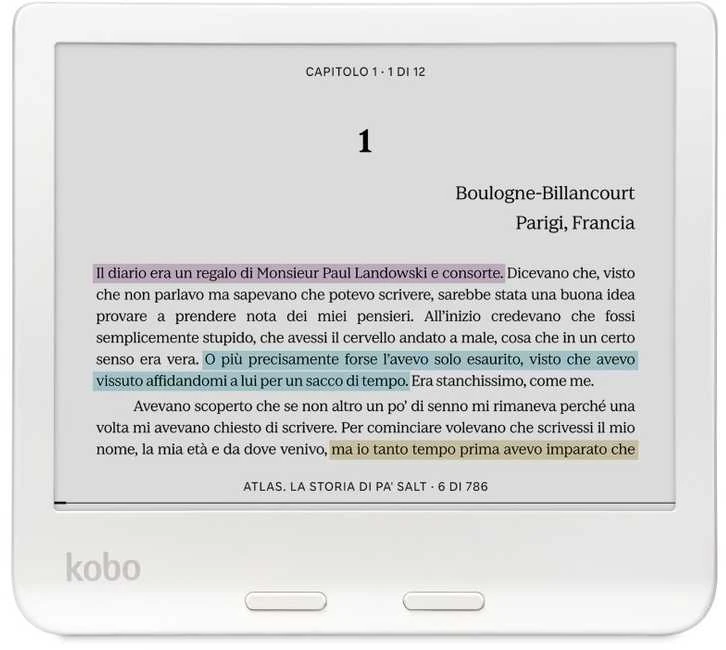 El. Knygų Skaityklė - Rakuten Kobo Libra Colour 32 GB Wi-Fi Baltas