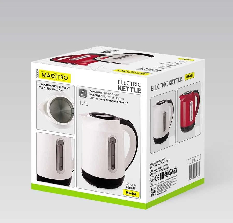 Maestro MR-041-Baltas Electric Virdulys 1,7 L