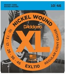 Stygos elektrinei gitarai D'Addario EXL110 .010