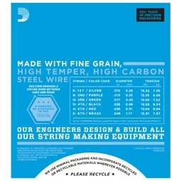 Stygos elektrinei gitarai D'Addario EXL110 .010