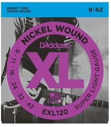 Stygos elektrinei gitarai D'Addario EXL120 .009