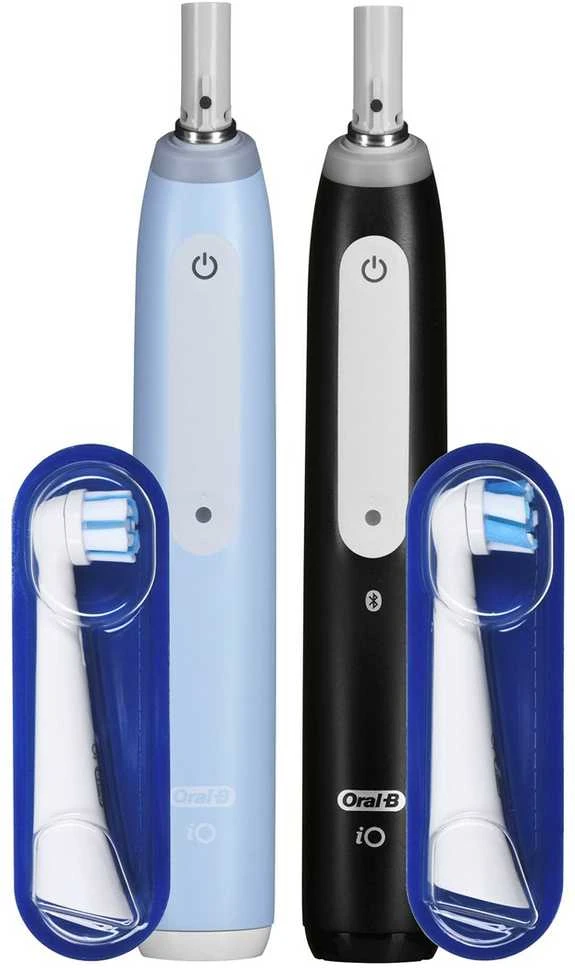 Braun iOG3d.2i6.2K Oral-B iO3 Elektrinis Dantų Šepetėlis Matt Juodas/Ice Mėlyna Duo Pack Edition
