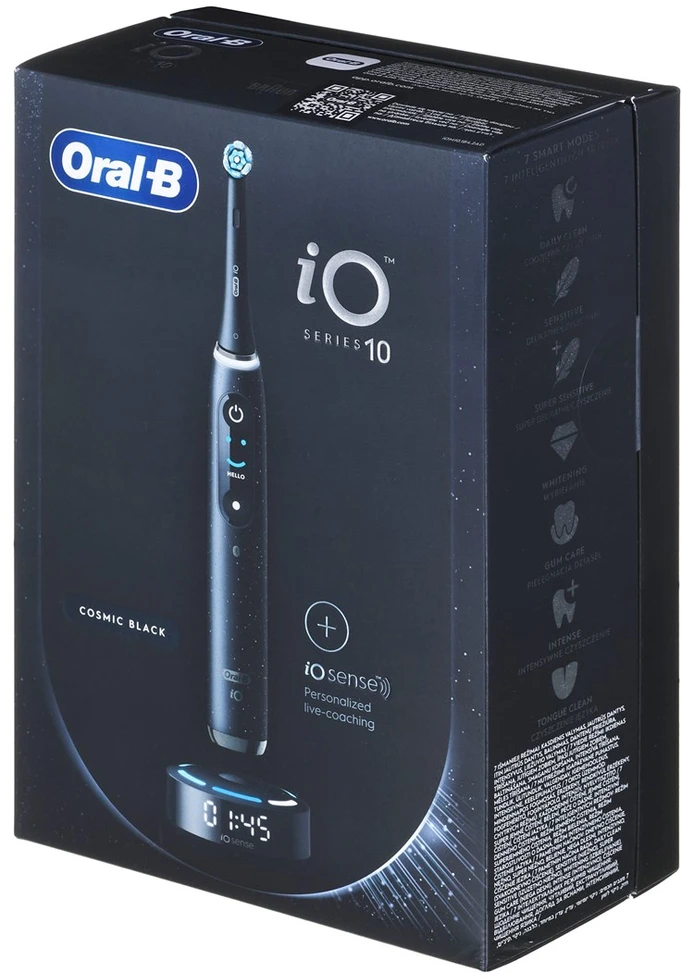 Elektrinis dantų šepetėlis Braun Oral-B iO Series 10, Juodos spalvos