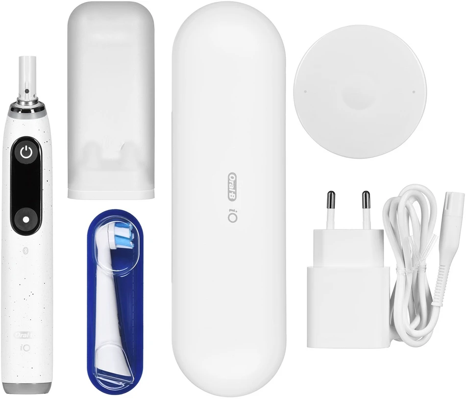 Elektrinis dantų šepetėlis Braun Oral-B iO Series 10, Baltos spalvos