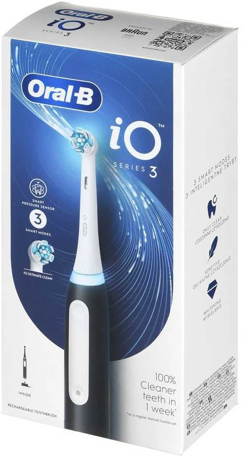 Braun Oral-B iO3 Elektrinis Dantų Šepetėlis Matt Juodas