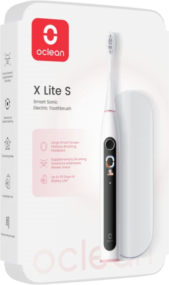 Elektrinis dantų šepetėlis - Oclean X Lite rinkinys, 72 000 smūgių/min, 5 režimai, Pilkas