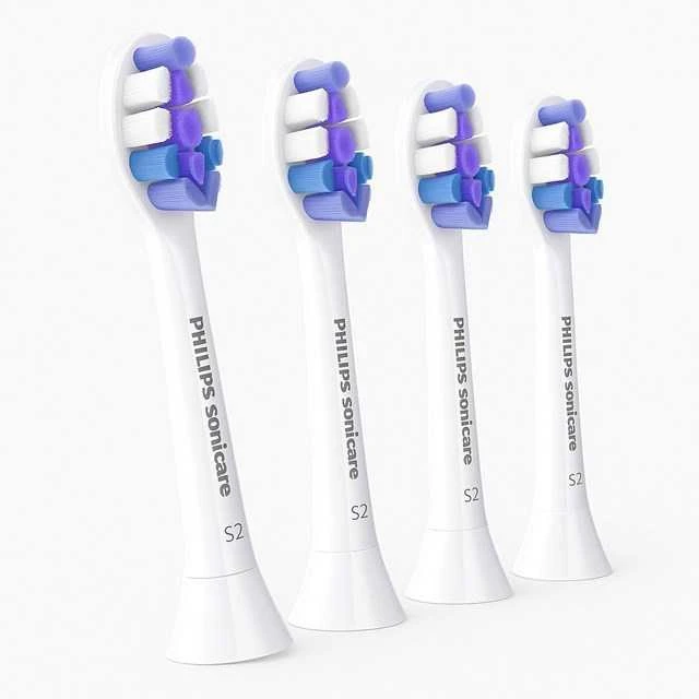 4 dalių šepetėlių galvučių pakuotė Philips Sonicare Sensitive HX6054/87, Baltos spalvos