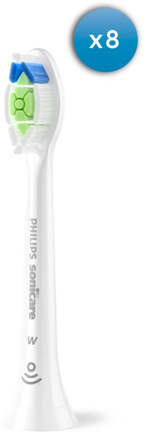 8 dalių šepetėlių galvučių pakuotė Philips Sonicare Optimal White HX6068/87, Baltos spalvos