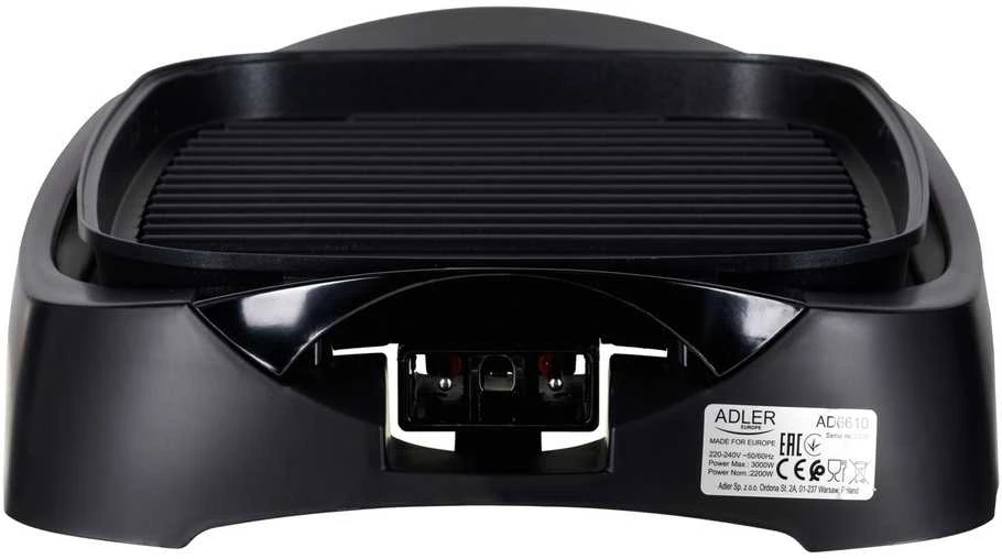 Adler | Electric Grilis | AD 6610 | Table | 3000 W | Juodas