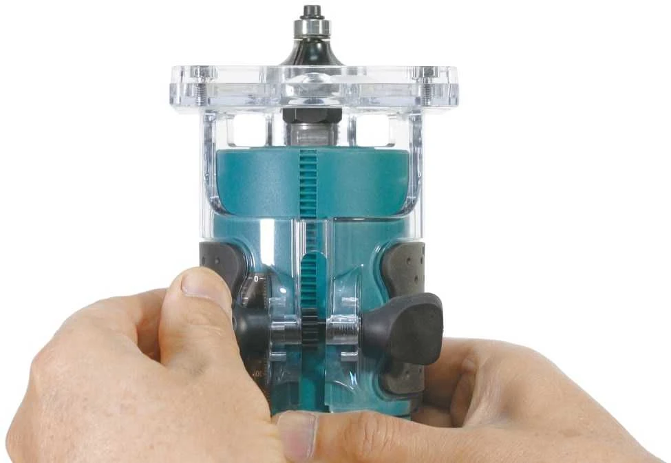 Makita DRT52Z Akumuliatorinis freza 6mm, 30.000 r/min, komplektuojama be akumuliatorių ir kroviklio!