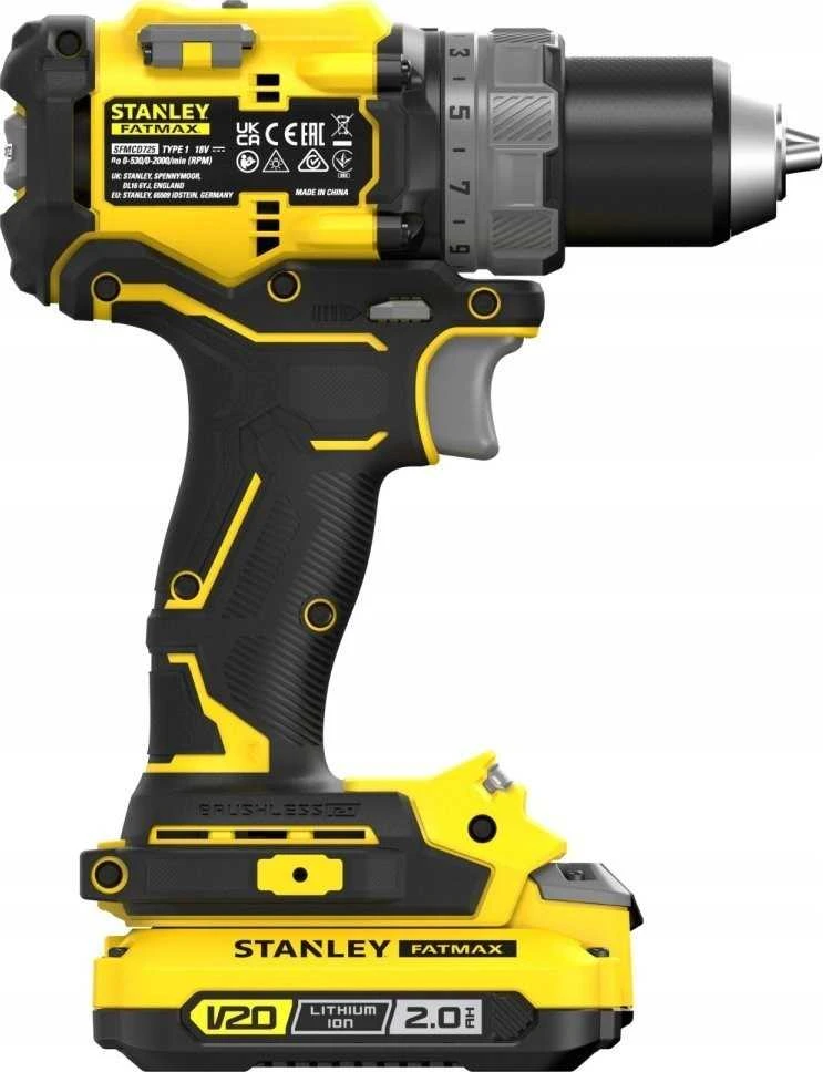 Smūginis suktuvas-gręžtuvas Stanley SFMCD725D2K-QW; 18 V; 2x2,0 Ah akum.