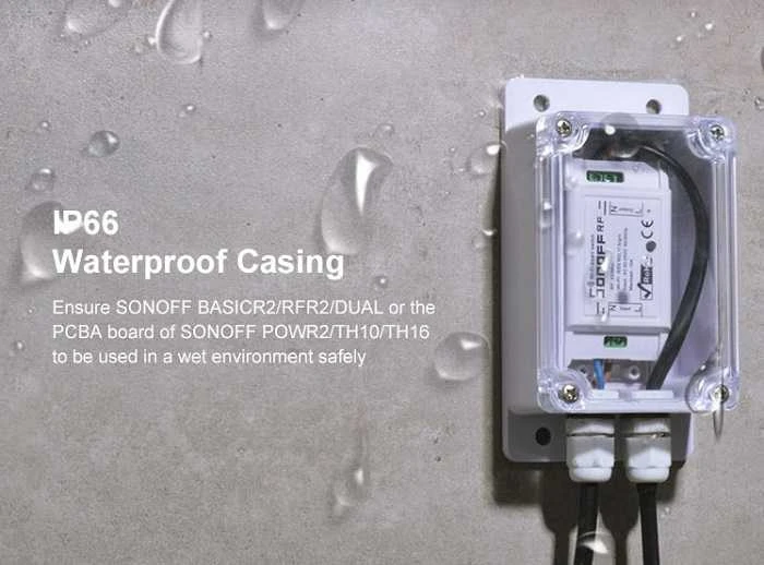Sonoff IP66 Atsparus vandeniui Box instaliacinė dėžutė