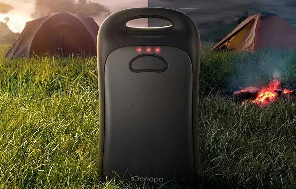 Ocoopa UT4 Urban 2x3000 mAh rankų šildytuvas, USB-C, juodas
