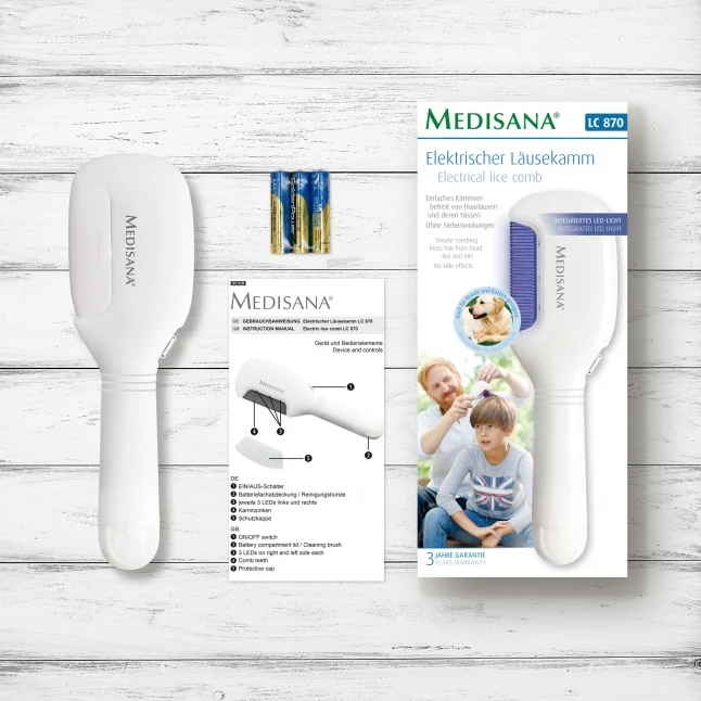 Medisana elektrinė utėlė Šukos su LED lempute LC 870