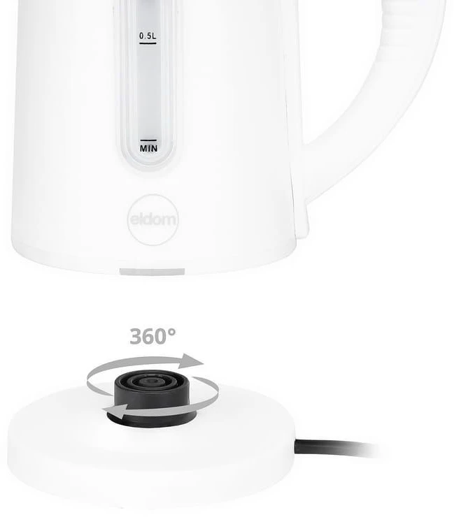 ELDOM C185 B TRIPO CORDLESS KETTLE 0.8 L 1000 W Baltas