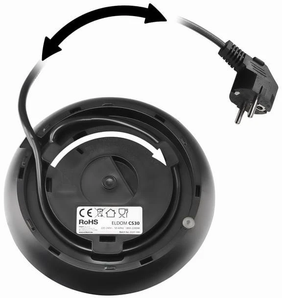 ELDOM CS30 ACERO CORDLESS KETTLE 2.0 L 2000 W Sidabrinis
