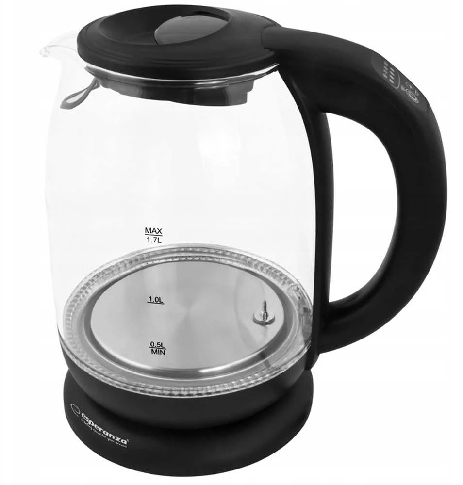 Elektrinis Virdulys - Esperanza EKK027 1,7 L Juodas, Permatomas 2200 W