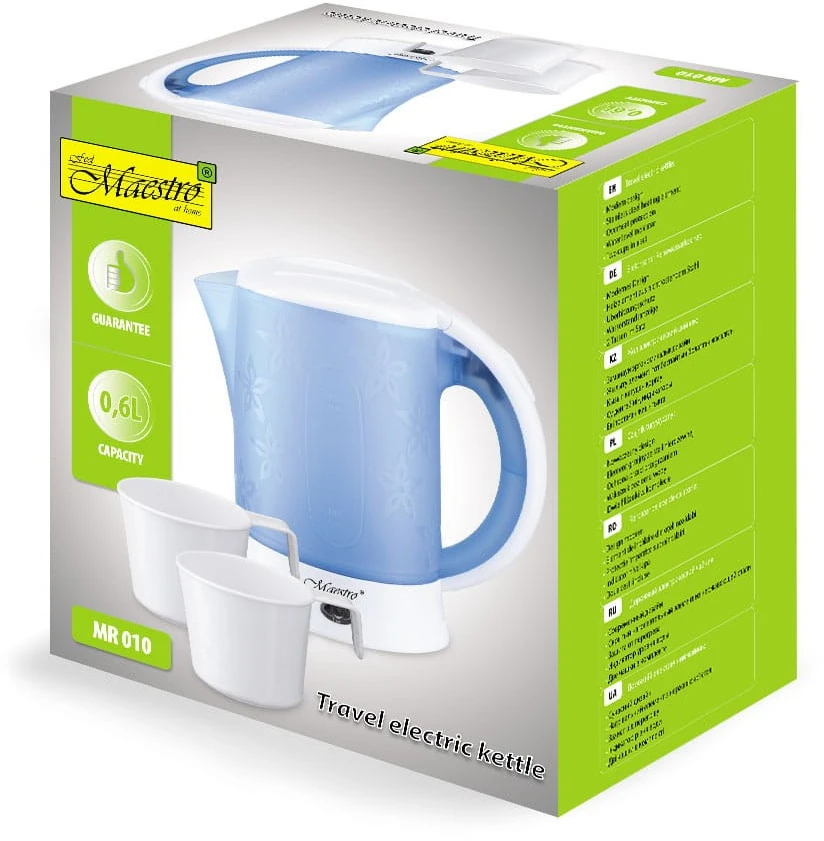 Feel-Maestro MR010 electric virdulys 0.6 L Mėlyna, Baltas 600 W